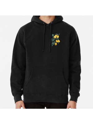 Hvit Stein Hand Painted Yellow Lemon Watercolor Baskılı Sweatshirt