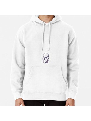 Hvit Stein Moon Bunny Baskılı Sweatshirt