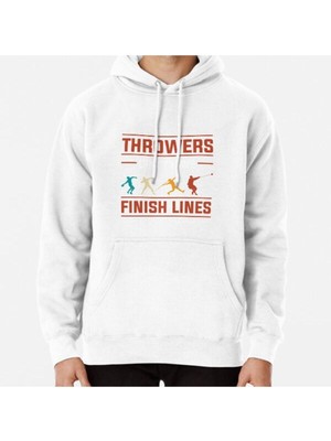 Hvit Stein Athletics Discus Throw Javelin Throw Hammer Throw Shot Put Baskılı Sweatshirt