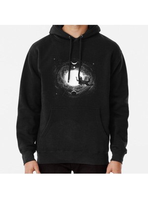 Hvit Stein Space Travel Mission To The Moon Baskılı Sweatshirt