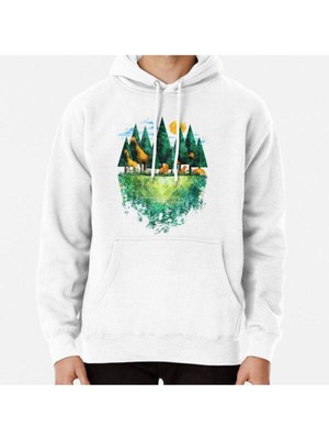 Hvit Stein Geo Forest Baskılı Sweatshirt