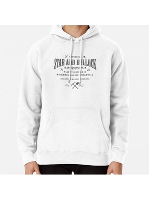 Hvit Stein Office Of Star And Bullock, Deadwood Baskılı Sweatshirt
