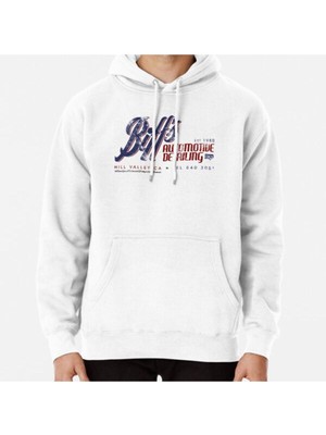 Hvit Stein Biff's Auto Detailing Baskılı Sweatshirt