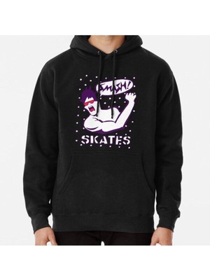 Hvit Stein Smash Skates Thrashin' Baskılı Sweatshirt