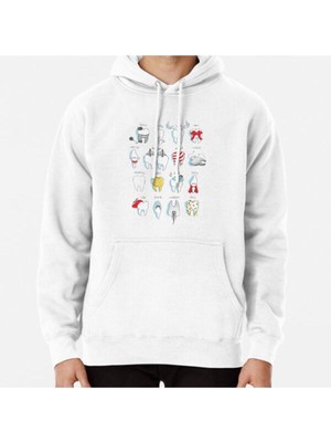 Hvit Stein Dental Definitions Baskılı Sweatshirt