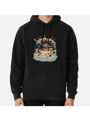 Hvit Stein Dragon Sushi Ramen - Black Version Baskılı Sweatshirt