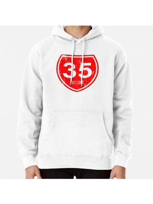 Hvit Stein Highway 35 East Coast Aotearoa Baskılı Sweatshirt