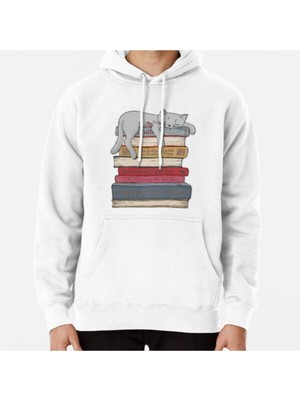 Hvit Stein How To Chill Like A Cat Baskılı Sweatshirt