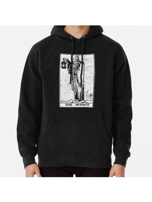 Hvit Stein The Hermit Tarot Card - Major Arcana - Fortune Telling - Occult Baskılı Sweatshirt