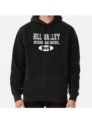 Hvit Stein Hill Valley High School 1985 - Back To The Future Baskılı Sweatshirt