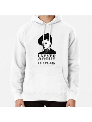 Hvit Stein I Never Argue - I Explain Baskılı Sweatshirt
