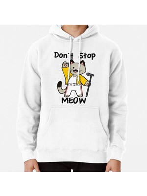 Hvit Stein Don´t Stop Meow Baskılı Sweatshirt