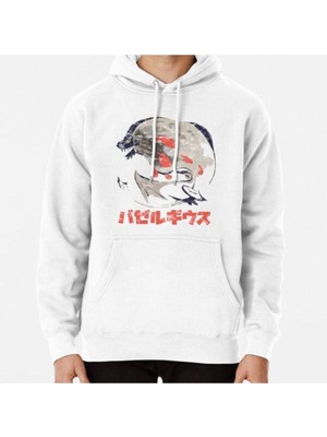 Hvit Stein Monster Hunter Rise Bazelgeuse Kanji Icon Baskılı Sweatshirt