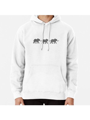 Hvit Stein Three Elephants Baskılı Sweatshirt
