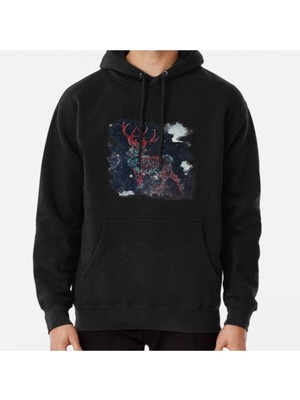 Hvit Stein Celestial Deer Baskılı Sweatshirt