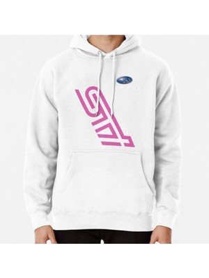 Hvit Stein Subaru Wrx Stı Baskılı Sweatshirt