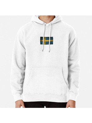 Hvit Stein Old And Worn Distressed Vintage Flag Of Sweden Baskılı Sweatshirt