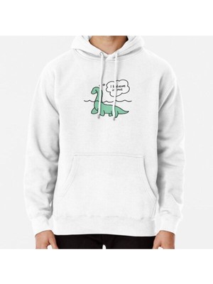 Hvit Stein Nessie Believes In Nessie Baskılı Sweatshirt