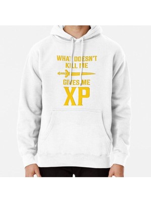 Hvit Stein What Doesn't Kill Me Gives Me Xp T Shirt Baskılı Sweatshirt