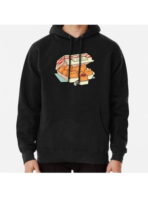 Hvit Stein Kitten Nuggets Fast Food Cat By Tobe Fonseca Baskılı Sweatshirt