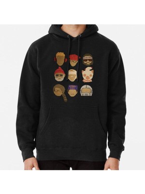 Hvit Stein Wes Anderson's Hats Baskılı Sweatshirt