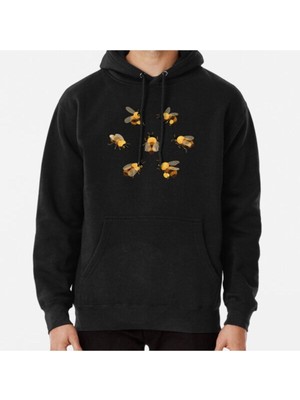 Hvit Stein Honey Bees Baskılı Sweatshirt