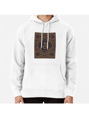 Hvit Stein D20 Dice Steampunk Mech Baskılı Sweatshirt