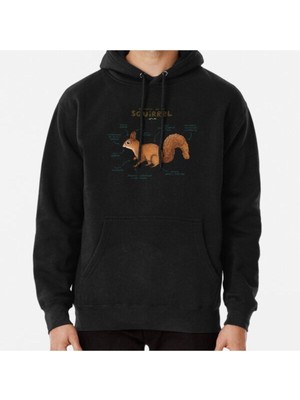 Hvit Stein Anatomy Of A Squirrel Baskılı Sweatshirt