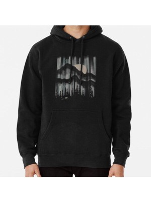 Hvit Stein A Wolf In The Night... Baskılı Sweatshirt