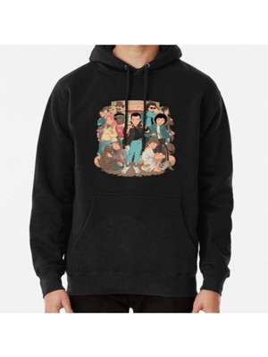 Hvit Stein Stranger Anime 2 Baskılı Sweatshirt