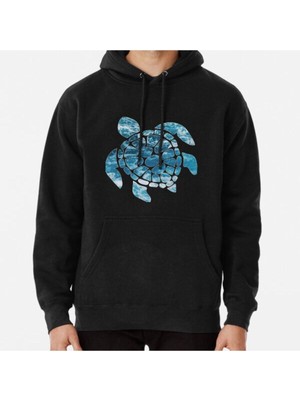 Hvit Stein Ocean Sea Turtle Baskılı Sweatshirt