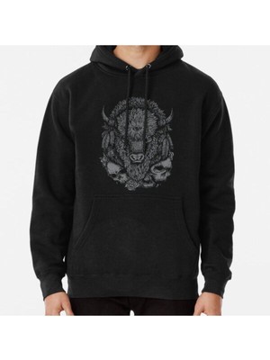 Hvit Stein Dark Bison Baskılı Sweatshirt