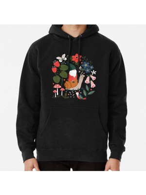 Hvit Stein Whimsical Garden Gnome Riding Snail Baskılı Sweatshirt
