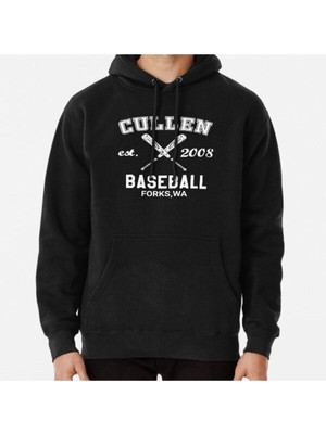 Hvit Stein Cullen Baseball Baskılı Sweatshirt