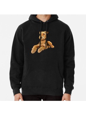 Hvit Stein Airedale Terrier Beautiful Dog Baskılı Sweatshirt