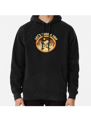 Hvit Stein Magic Mushroom Take A Trip Baskılı Sweatshirt