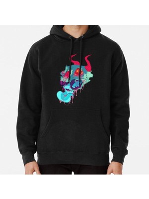 Hvit Stein Skull Baskılı Sweatshirt