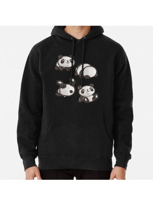 Hvit Stein Rolling Panda Baskılı Sweatshirt
