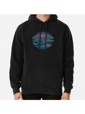 Hvit Stein The Lake At Twilight Baskılı Sweatshirt
