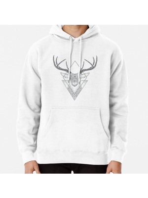 Hvit Stein Dark Deer Baskılı Sweatshirt