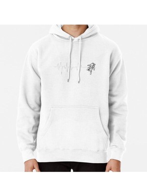 Hvit Stein Space Heartbeat Baskılı Sweatshirt