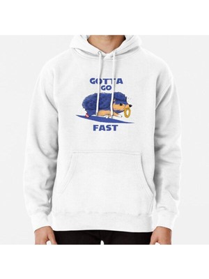 Hvit Stein Gotta Go Fast Baskılı Sweatshirt