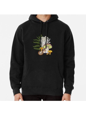 Hvit Stein Mushroom Forest Baskılı Sweatshirt