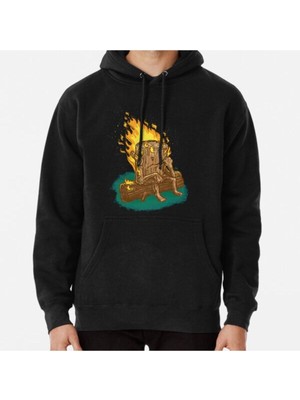 Hvit Stein Bad Day Log Baskılı Sweatshirt