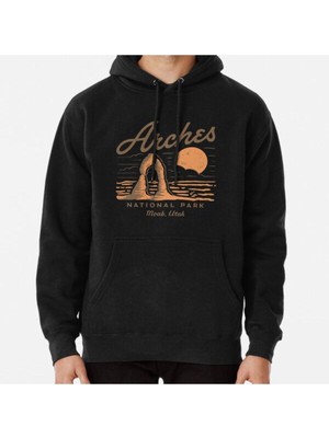 Hvit Stein Vintage Arches National Park Moab Utah Baskılı Sweatshirt