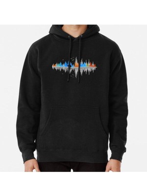 Hvit Stein The Sounds Of Nature - Music Sound Wave Baskılı Sweatshirt
