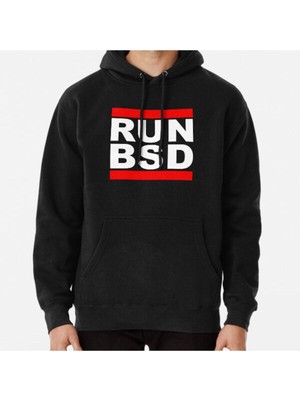 Hvit Stein Run Bsd - Cool White/red Design For Unix Hackers ve Sysadmins Baskılı Sweatshirt