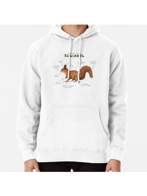 Hvit Stein Anatomy Of A Squirrel Baskılı Sweatshirt