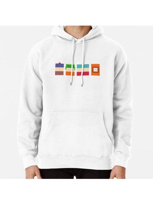 Hvit Stein South Park Boys Pixel Art Baskılı Sweatshirt