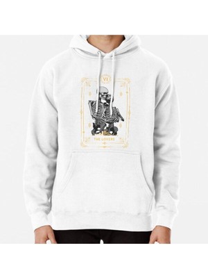 Hvit Stein The Lovers Vı Tarot Card Baskılı Sweatshirt